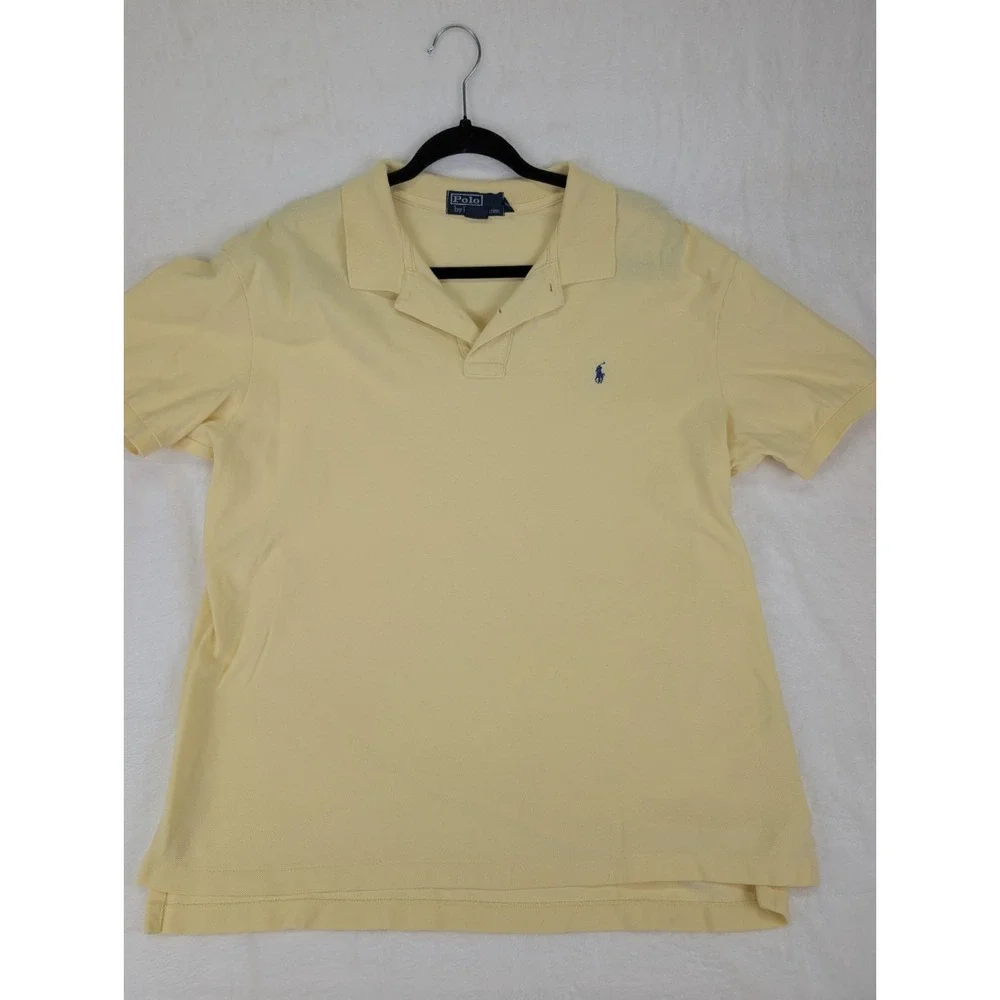 Polo Ralph Lauren Polo Shirt Men XL Butter Yellow Pony Golf Office Church Preppy